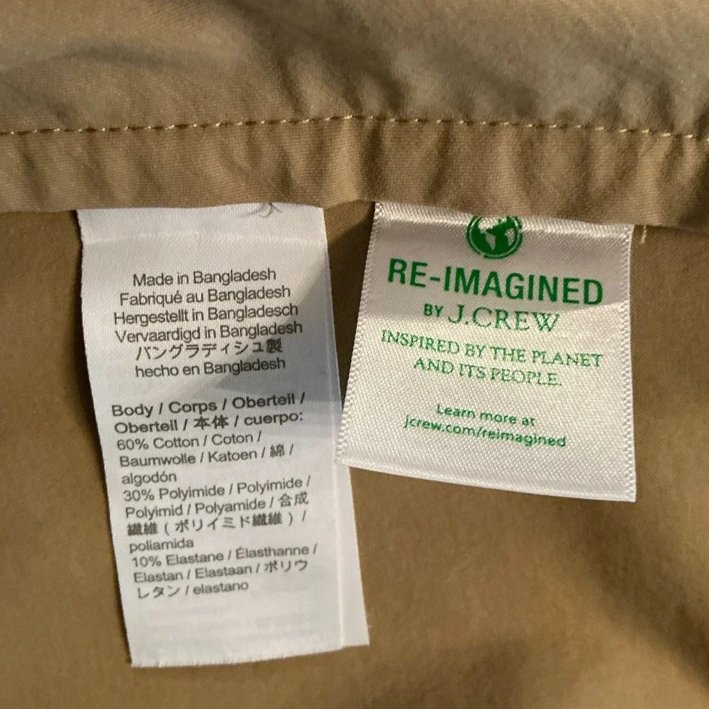 J.Crew 770 Straight Chino Pants 36x29 Khaki Stretch Re-Imagined BAW003 Slim